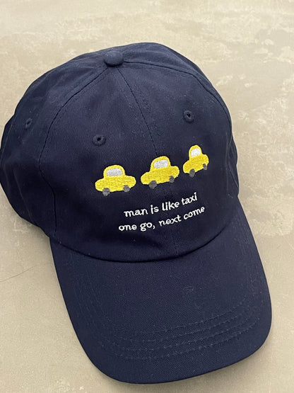 'man is like taxi' embroidery cap (pre-order)