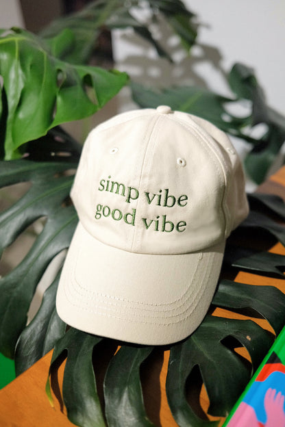 ‘Good vibe' embroidery cap