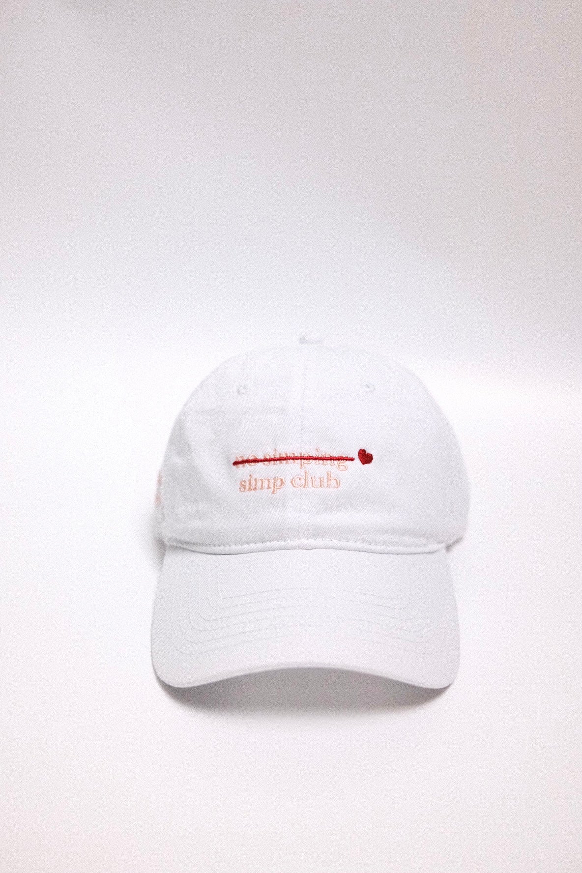 No simping simp club embroidery cap | Valentine's edition