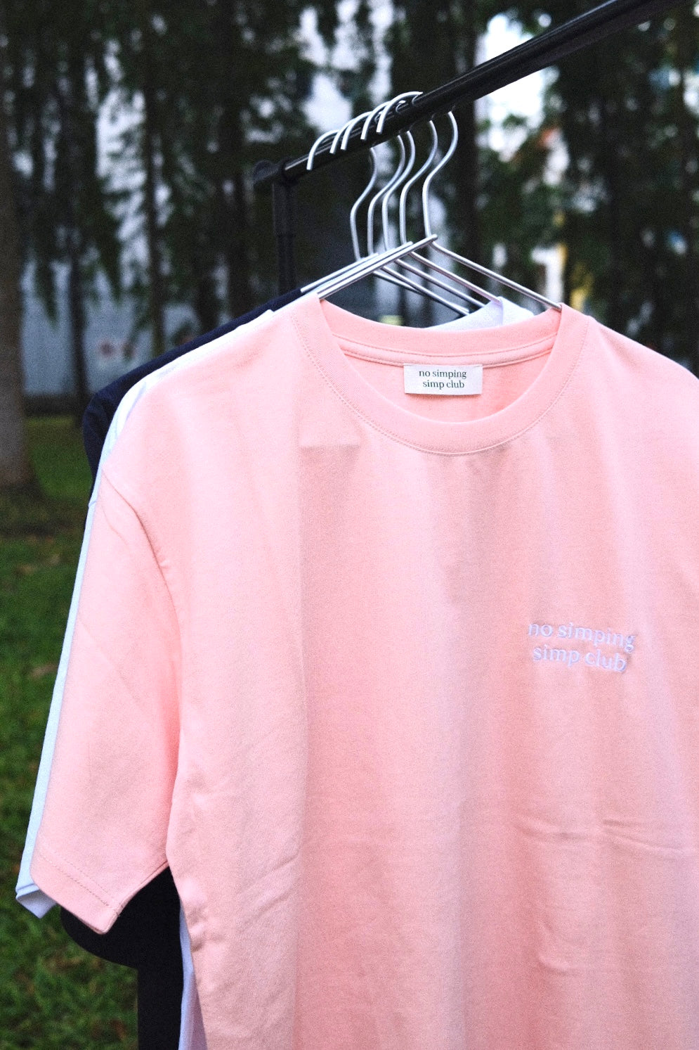 No simping simp club logo t-shirt | Pink