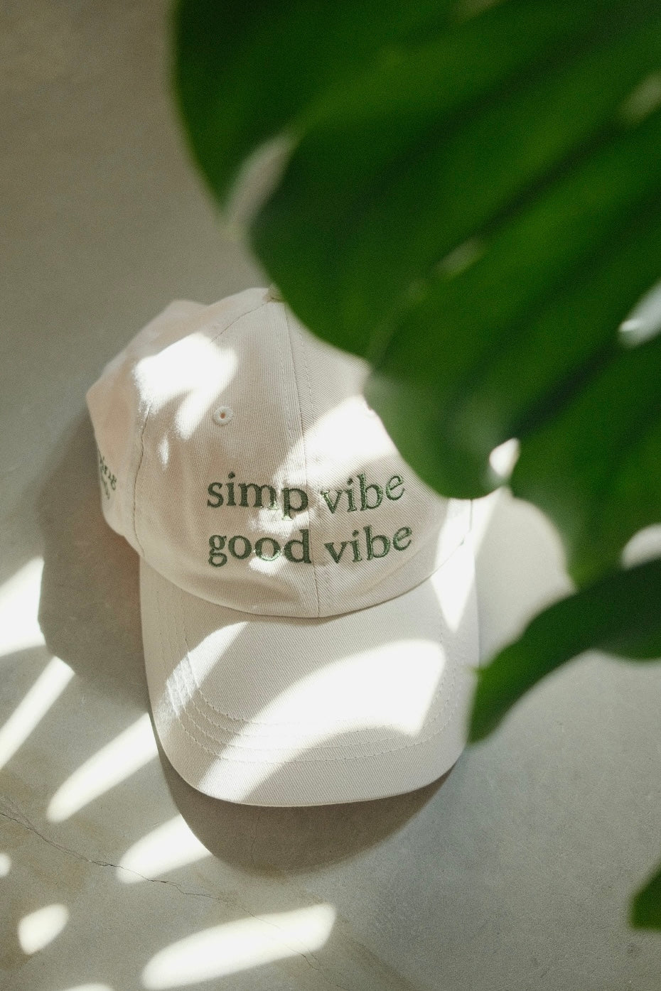 ‘Good vibe' embroidery cap