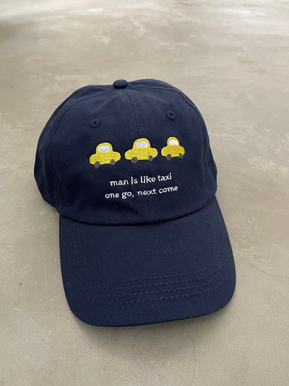 'man is like taxi' embroidery cap (pre-order)