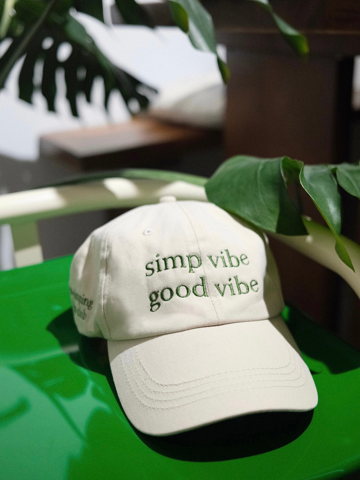 ‘Good vibe' embroidery cap