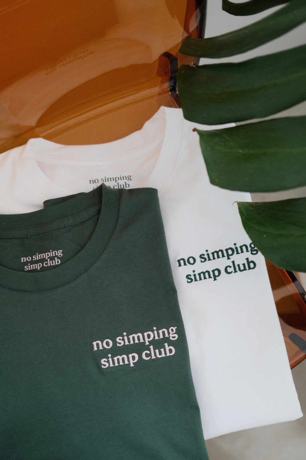 No simping simp club logo t-shirt | White