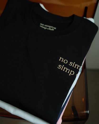 No simping simp club logo t-shirt | Black