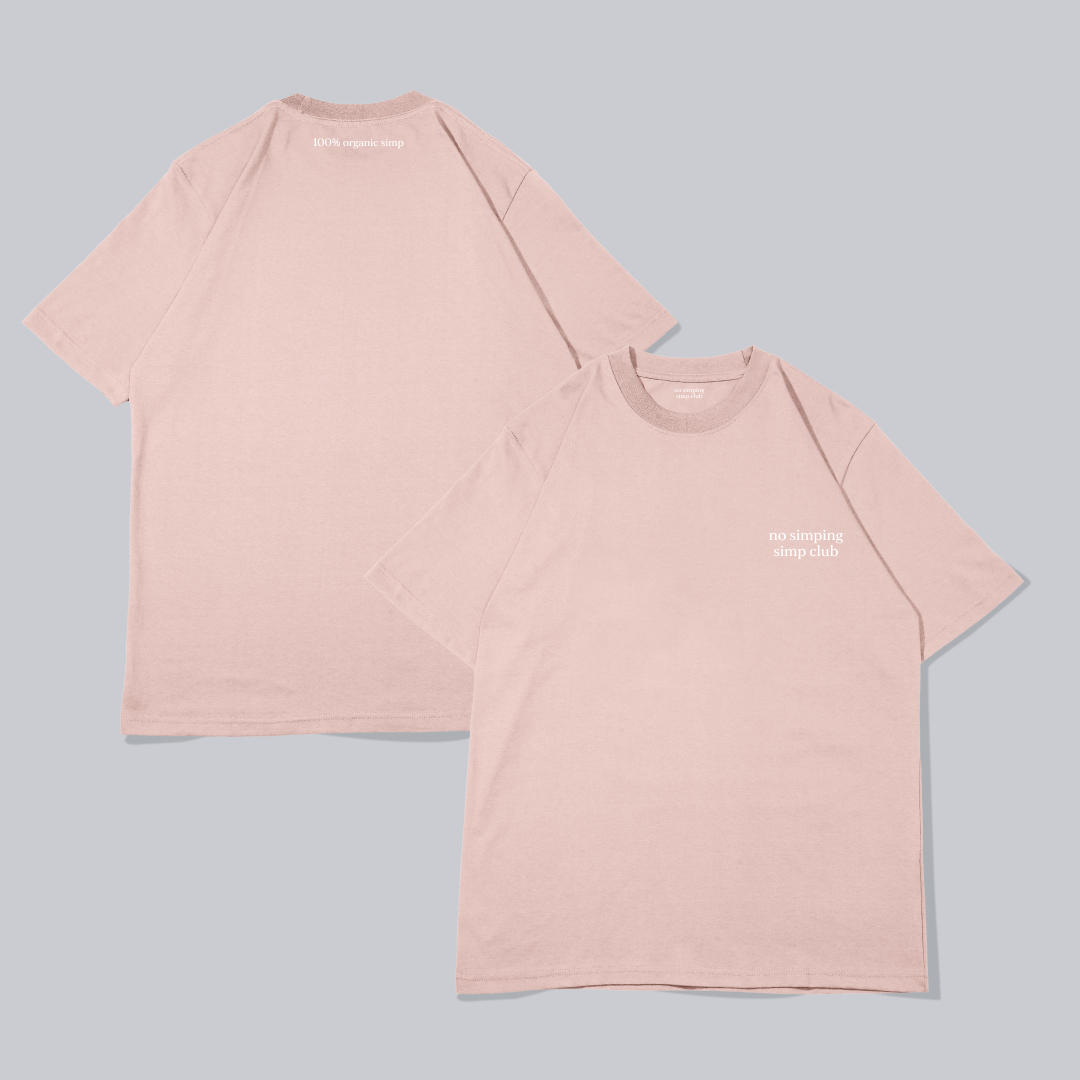 No simping simp club logo t-shirt | Pink