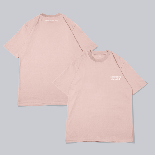 No simping simp club logo t-shirt | Pink