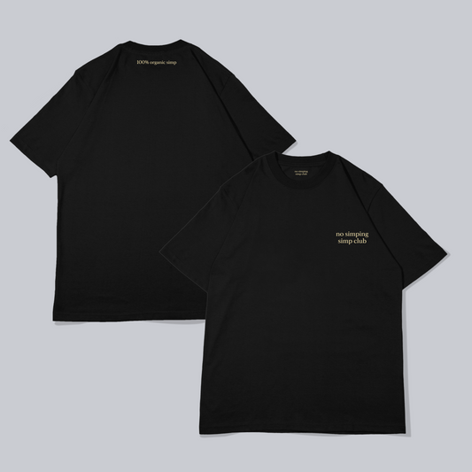 No simping simp club logo t-shirt | Black