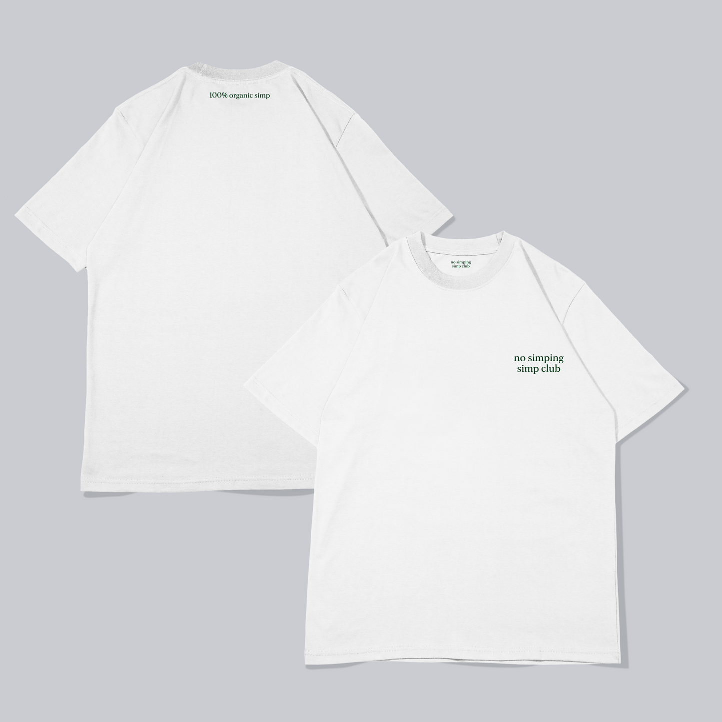 No simping simp club logo t-shirt | White